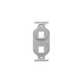 Leviton 2-Port Flush Mount Unloaded, Single Gang Quickport 106, Grey 41087-2GP